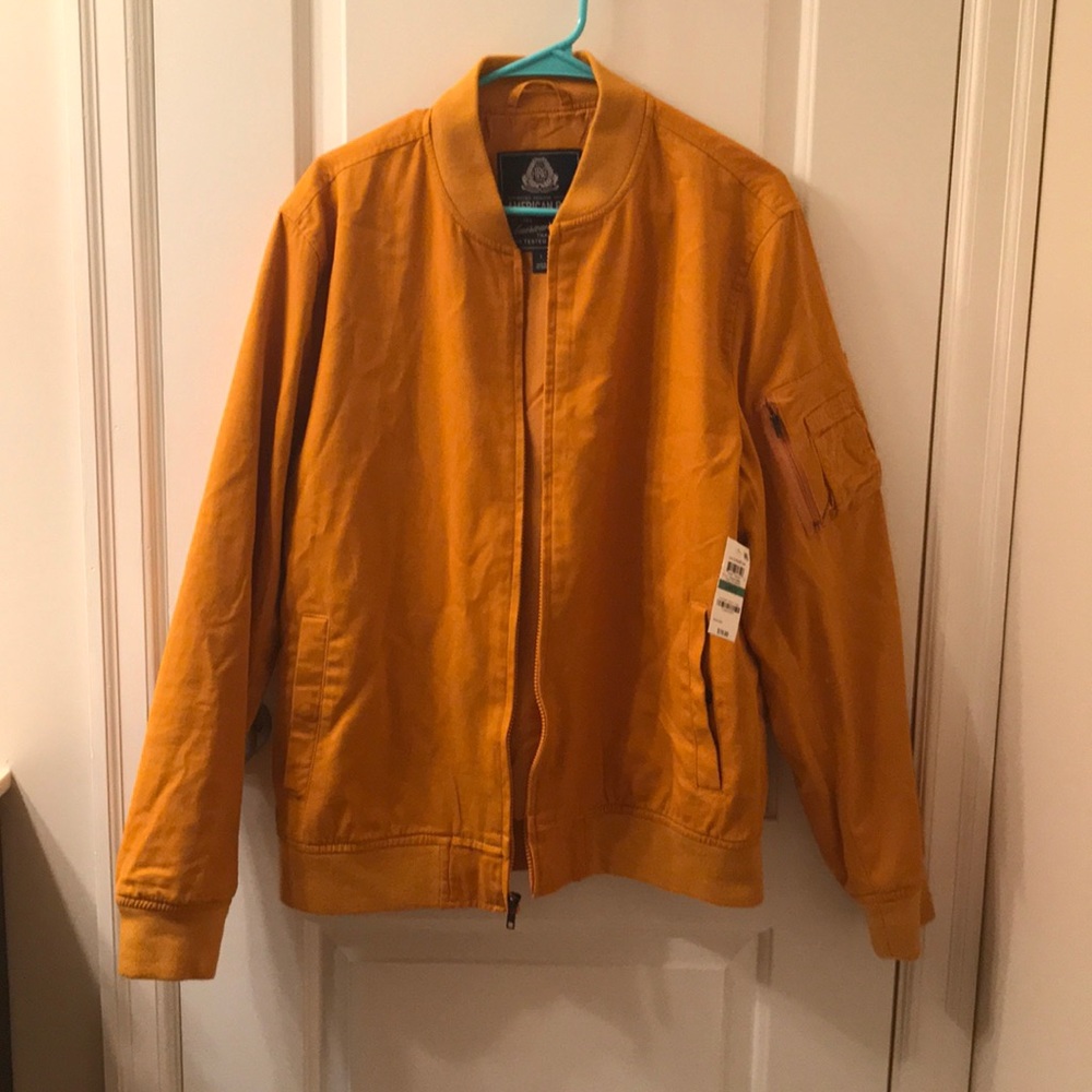 NWOT YELLOW BOMBER JACKET - BOLD & BRIGHT